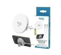 JAYM Chargeur Induction Qi2 25W MagSafe avec Stand - iPhone - Blanc