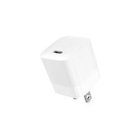 Jaym – Chargeur secteur USB‑C 30W Power Delivery – 1 port, puce intelligente – Prise US, blanc