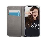 JAYM - Etui Folio Noir pour Apple iPhone 12 / 12 Pro (6.1) Fermeture Magnetique Fonction cinéma Stand Rangement cartes inclus