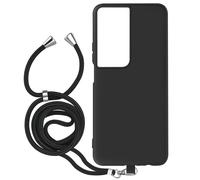 Coque pour Honor 90 Smart Silicone Soft touch Dragonne Cordon Amovible Jaym Noir