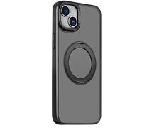Jaym Coque renforcée compatible iPhone 16 Plus – Anneau stand MagSafe rotatif – Noir