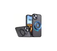 Jaym - Coque Renforcée Noire Compatible Avec Apple iPhone 16 Pro - Compatible Magsafe - Bumper En Couleur, Dos Fumé Et Finition Chromée De L'anneau Magnétique