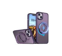 Jaym - Coque Renforcée Violet Compatible Avec Apple iPhone 15 - Compatible Magsafe - Bumper En Couleur, Dos Fumé Et Finition Chromée De L'anneau Magnétique