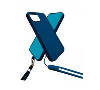 JAYM - Coque Silicone Bleue pour Samsung Galaxy S23 - Tour de Cou et Tour de Poignet inclus - intérieur 100% microfibre