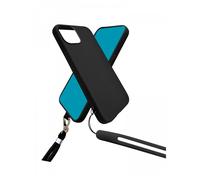 JAYM - Coque Silicone Noire pour Samsung Galaxy S23 Ultra - Tour de Cou et Tour de Poignet inclus - intérieur 100% microfibre