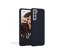 JAYM - Coque Silicone Premium Bleue pour Samsung Galaxy S22 -100% Silicone et Microfibre - Renforcée et Ultra Doux