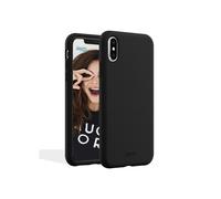 COQUE PREMIUM SILICONE ET MICROFIBRE POUR APPLE IPHONE X / XS NOIRE - JAYM® CLASSIC® **