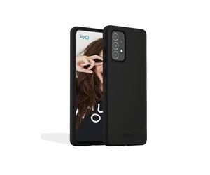 JAYM - Coque Silicone Premium Noire pour Samsung Galaxy A03s -100% Silicone et Microfibre - Renforcée et Ultra Doux