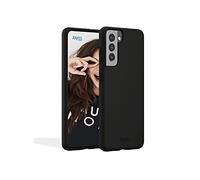 JAYM - Coque Silicone Premium Noire pour Samsung Galaxy S21 FE -100% Silicone et Microfibre - Renforcée et Ultra Doux