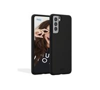 JAYM - Coque Silicone Premium Noire pour Samsung Galaxy S21 Plus -100% Silicone et Microfibre - Renforcée et Ultra Doux