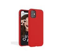 Jaym Coque Classic Premium - Silicone et microfibre compatible MagSafe pour iPhone 15 - Rouge
