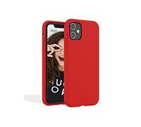 JAYM - Coque Silicone Premium Rouge pour Apple iPhone 15 Pro Max [Compatible Magsafe] 100% Silicone et Microfibre - Renforcée et Ultra Doux