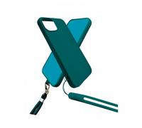 JAYM - Coque Silicone Vert Sapin pour Apple iPhone 14 - Tour de Cou et Tour de Poignet inclus - intérieur 100% microfibre