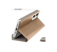 JAYM - Etui à rabat pour téléphone portable - magnétique - faux cuir polyuréthane - or - pour Samsung Galaxy A53 5G