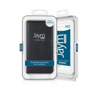 JAYM - Etui Folio Noir pour Apple iPhone 13 Fermeture Magnetique Fonction cinéma Stand Rangement cartes inclus