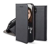 JAYM - Etui Folio Noir pour Samsung Galaxy S21 Plus Fermeture Magnetique Fonction cinéma Stand Rangement Cartes Inclus