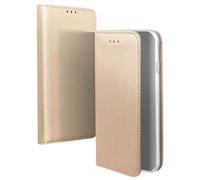 Jaym Étui Folio pour Apple iPhone 13 Mini Magnétique Fonction Stand Dorée