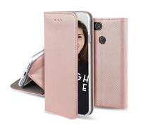 JAYM - Etui Folio Rose Gold pour Apple iPhone 14 - Fermeture Magnetique - Fonction cinéma Stand - Rangement cartes inclus