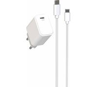 Jaym, kit de charge avec 1,5m de câble USB-C vers USB-C, 20W Power Delivery, blanc