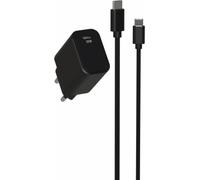 Jaym, kit de charge avec 1,5m de câble USB-C vers USB-C, 20W Power Delivery, noir