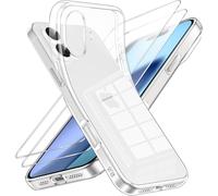 JAYM Lot 2 Verres Trempés + 1 Coque Souple pour iPhone 17 - Transparente