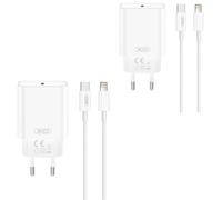 JAYM Lot de 2 chargeurs iPhone, 2 Packs Chargeur Rapide de 20W USB-C Lightning Cordon de Charge Compatible avec iPhone 14 13 12 11 Pro Max XS XR X,iPad