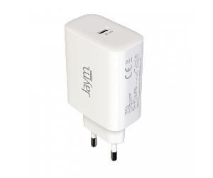 Jaym - Pack Chargeur Secteur Rapide USB-C 30W PD + Cà¢ble USB-C 2 métres Compatible Lightning MFI Blanc