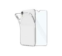 JAYM - Pack complet - coque de protection pour téléphone portable - polyuréthanne thermoplastique (TPU), verre trempé 2,5D (9H) - transparent - pour