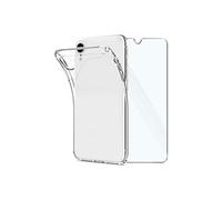 JAYM - Pack complet - coque de protection pour téléphone portable - polyuréthanne thermoplastique (TPU), verre trempé 2,5D (9H) - transparent - pour