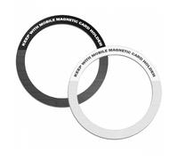 Jaym Pack de 2 Anneaux Magnétiques pour Smartphone Noir / Argent