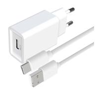 Jaym Pack de Charge Chargeur Secteur USB-A 2.4A avec Câble USB-A vers USB-C 1.5m