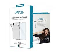 JAYM - Pack Intégral Coque + Verre pour Samsung Galaxy A13 4G - Coque Souple Transparente et Résistante + Verre de Protection renforcé - Plat 2.5D