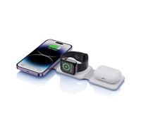 Jaym - Station de recharge pliable pour téléphone + montre + écouteur - Compatible charge à induction & Magsafe