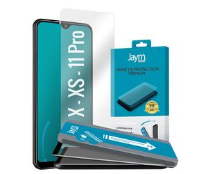 JAYM - Verre de Protection Premium pour Apple iPhone X - Apple iPhone XS - Apple iPhone 11 Pro - Plat 2.5D - Garanti à Vie Renforcé 9H Ultra Résistant Applicateur sur Mesure Inclus