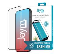 JAYM - Verre de Protection Premium pour iPhone 14 Pro Max - Incurvé 3D avec Contour Noir - Renforcé 9H Ultra Résistant - Qualité supérieure Asahi
