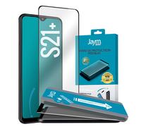 - Verre de Protection Premium pour Samsung Galaxy S21+ - Incurvé 3D avec Contour Noir - Garanti à Vie Renforcé 9H Ultra Résistant Compatible Fonction