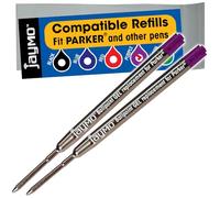 Jaymo Recharge de stylo à bille gel G2 de rechange pour Parker 30525PP/30526PP - Longueur : 98 mm - 2 Violet