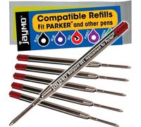 Jaymo Recharge De Stylo À Bille Gel G2 De Rechange Pour Parker 30525pp/30526pp-Longueur : 98 Mm-6 Rouges