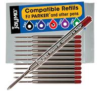 Jaymo Recharge de stylo à bille gel G2 de rechange pour Parker 30525PP/30526PP - Longueur : 98 mm - Rouge