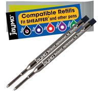 Jaymo Remplacement pour Sheaffer K 99335 - Mesure 95 mm de long - Recharge pour stylo à bille - 2 noir