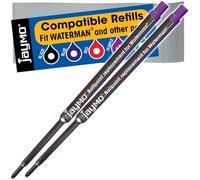 Jaymo Remplacement pour Waterman 834254/834264 - Mesure 112 mm de long - Recharge pour stylo à bille - 2 Violet