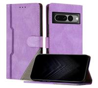 JayModCase Coque pour Google Pixel 7 Pro, Porte Carte Cuir PU Portefeuille avec Fonction Support | Fermeture Magnétique | Antichoc |TPU Étui pour Google 7 Pro (Violet)