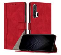 JayModCase Coque pour Huawei Honor 20 Pro, Porte Carte Cuir PU Portefeuille avec Fonction Support | Fermeture Magnétique | Antichoc |TPU Étui pour Honor 20 Pro (Rouge)
