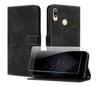 JayModCase Coque pour Huawei P Smart Z/Y9 Prime 2019, Cuir Pochette de Portefeuille avec Film de Protection d'écran [Magnétique] Emplacements Cartes pour Huawei Y9 Prime 2019 - Noir