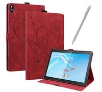 JayModCase Coque pour Lenovo Tab M10 TB-X605F/TB-X605L/TB-X505F/TB-X505L Housse Tablette avec Multi-Angle Housse Support Fonction Veille/Réveille Automatique(Rouge)
