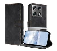 JayModCase Coque pour Motorola Moto X70 Air Pro/Signature 5G avec Protection écran, Étuis Rabat Folio Housse Cuir Portefeuille [Emplacements Cartes] Magnétique Support pour Moto Signature 5G - Noir