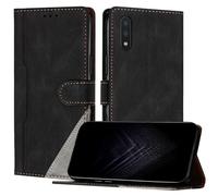 JayModCase Coque pour Samsung Galaxy A01/M01, Porte Carte Cuir PU Portefeuille avec Fonction Support | Fermeture Magnétique | Antichoc |TPU Étui pour Galaxy A01 (Noir)