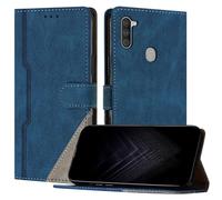 JayModCase Coque pour Samsung Galaxy A11/M11, Porte Carte Cuir PU Portefeuille avec Fonction Support | Fermeture Magnétique | Antichoc |TPU Étui pour Galaxy A11 (Bleu)