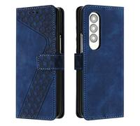 JayModCase Coque pour Samsung Galaxy Z Fold 3, Cuir Pochette de Portefeuille avec [Support] [Magnétique] Emplacements Cartes pour Galaxy Z Fold 3 - Bleu