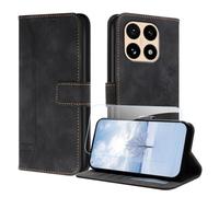 JayModCase Coque pour Xiaomi mi 15T avec Protection écran, Étuis Rabat Folio Housse Cuir Portefeuille [Emplacements Cartes] Magnétique Support pour mi 15T - Noir